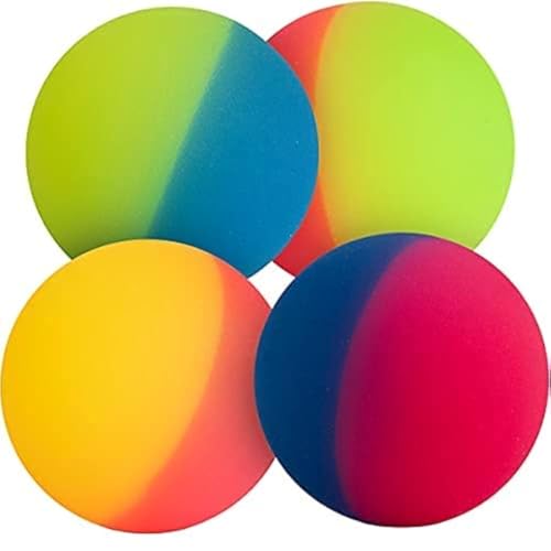 Bedwina Jumbo Bouncy Balls - 3 Inch ICY Balls for Kids in Bright Assorted Colors for Birthday Party Favors and Carnival Prizes